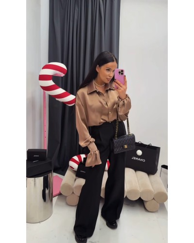 Koszula satynowa La Milla fango