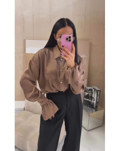 Koszula satynowa La Milla fango