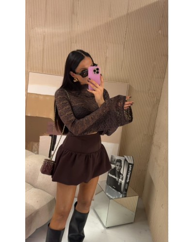 Nowa bluzka koronkowa La Milla czekoladowa