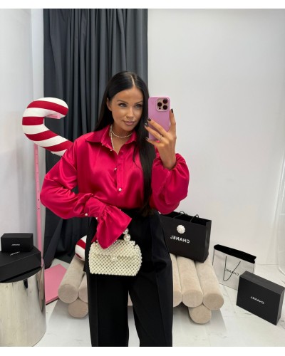 Koszula satynowa La Milla fuksja