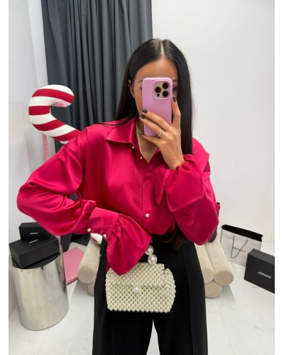 Koszula satynowa La Milla fuksja