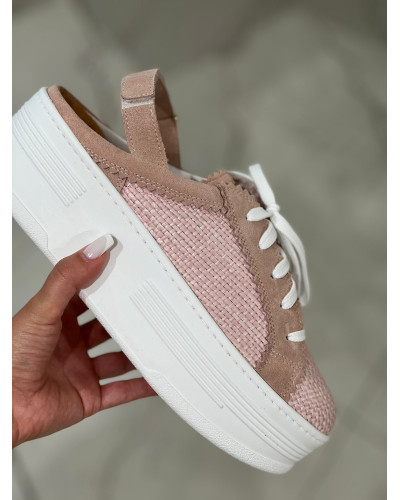 Sneakersy Rafa bez pięty By o la la...! różowe