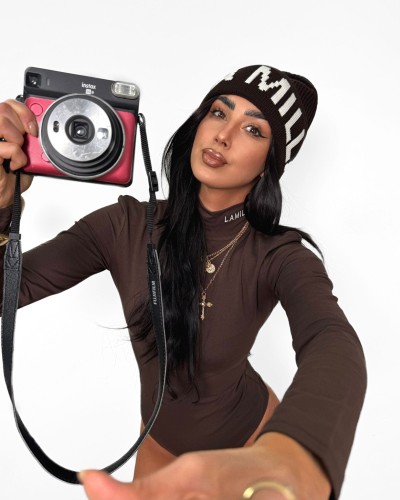 Golf body z logo La Milla czekoladowy