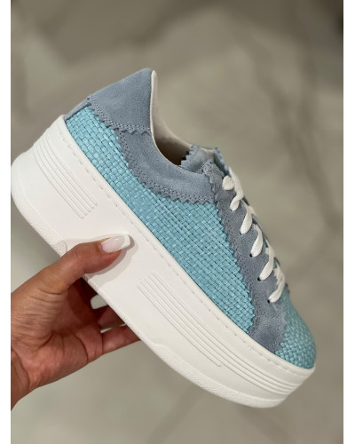 Sneakersy Rafa By o la la...! błękitne