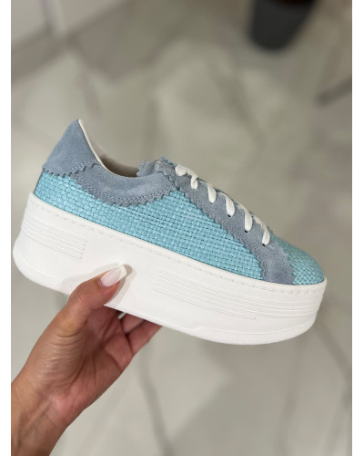 Sneakersy Rafa By o la la...! błękitne