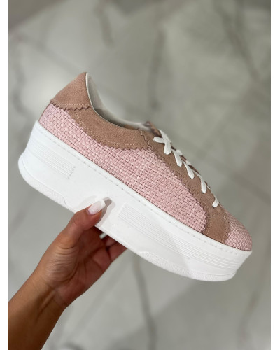 Sneakersy Rafa By o la la...! różowe