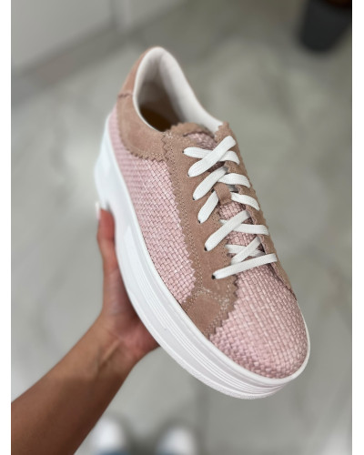 Sneakersy Rafa By o la la...! różowe