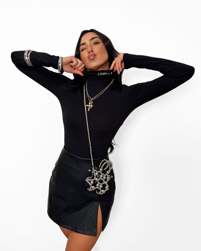 Golf body z logo La Milla czarny