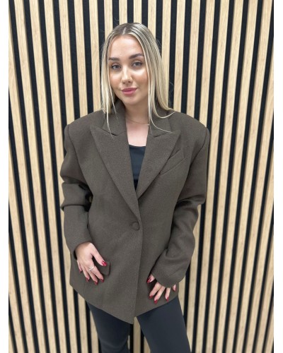 Marynarka jodełka La Milla czekoladowa