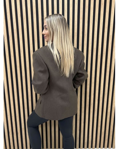 Marynarka jodełka La Milla czekoladowa