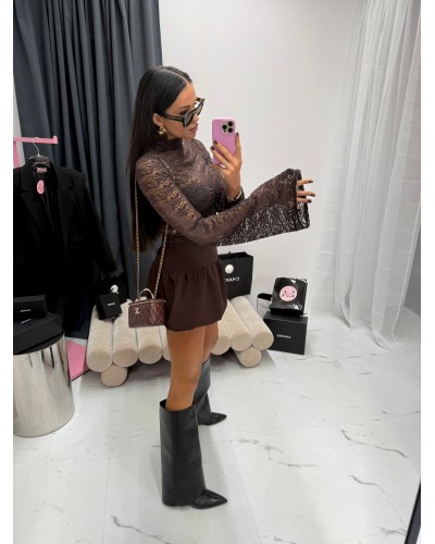 Nowa bluzka koronkowa La Milla czekoladowa