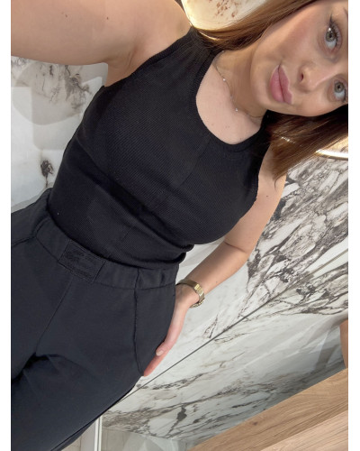 Bokserka z przeszyciem By o la la...! czarna