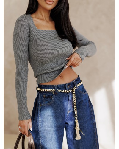 Cienki sweterek caro By o la la...! szary