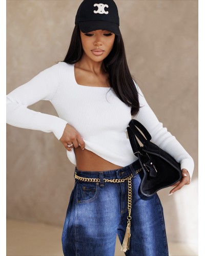 Cienki sweterek caro By o la la...! biały