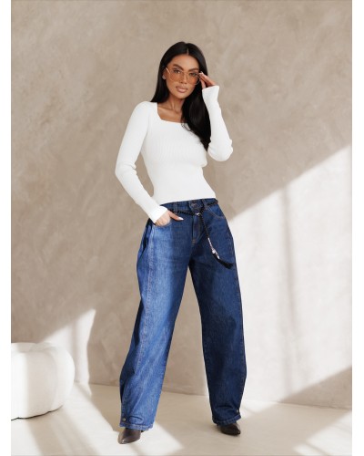 Cienki sweterek caro By o la la...! biały