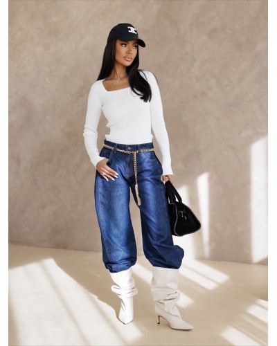 Cienki sweterek caro By o la la...! biały