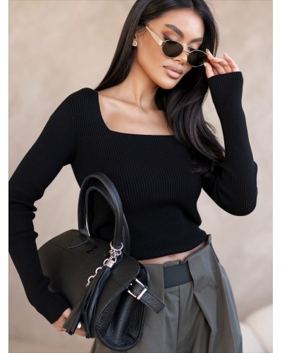 Cienki sweterek caro By o la la...! czarny