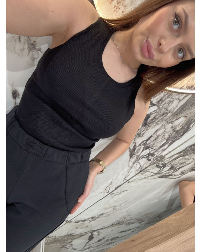 Bokserka z przeszyciem By o la la...! czarna