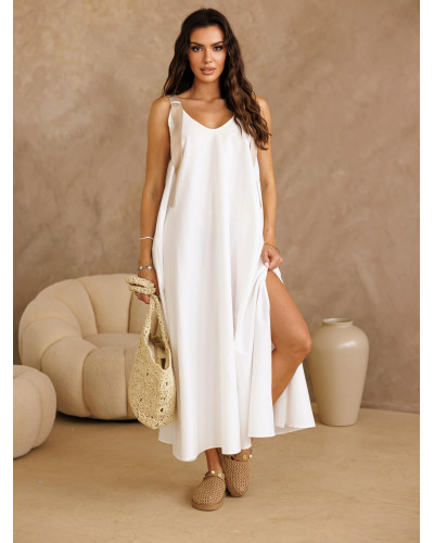 Sukienka maxi By o la la...! biała