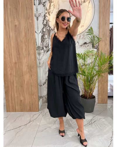 Komplet top plus alladynki By o la la...! czarny
