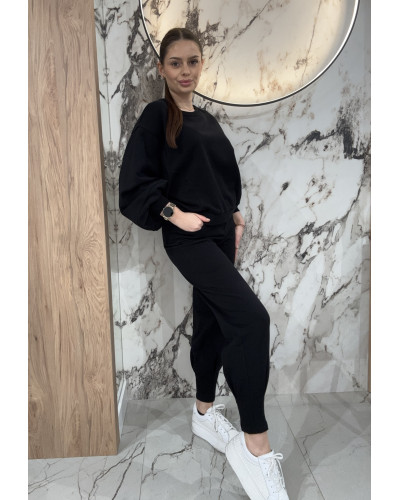 Bluza z bufiastym rękawem By o la la...! czarna