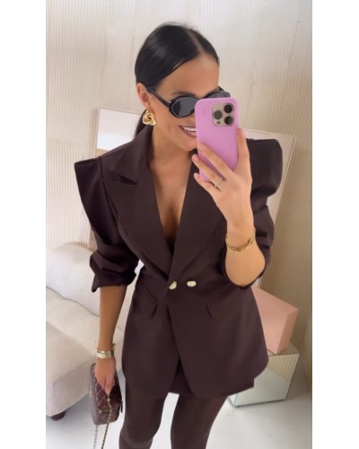 Marynarka wigilia NOWA LA MILLA czekoladowa