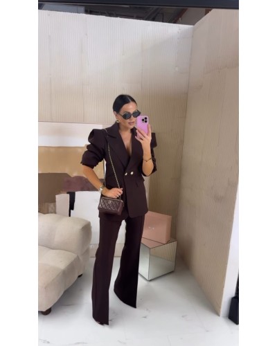 Marynarka wigilia NOWA LA MILLA czekoladowa