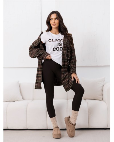 Koszula flanelowa w kratę By o la la...! chocomus z matcha