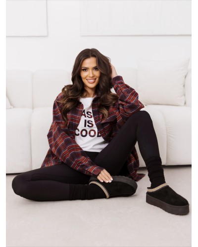 T-shirt Classic By o la la...! merlot z granatem