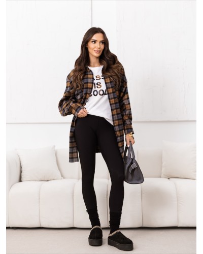 T-shirt Classic By o la la...! miodowy z szarością