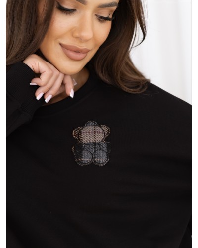 Bluza z misiem By o la la...! czarna
