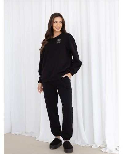 Bluza z misiem By o la la...! czarna