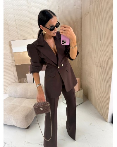 Marynarka wigilia NOWA LA MILLA czekoladowa