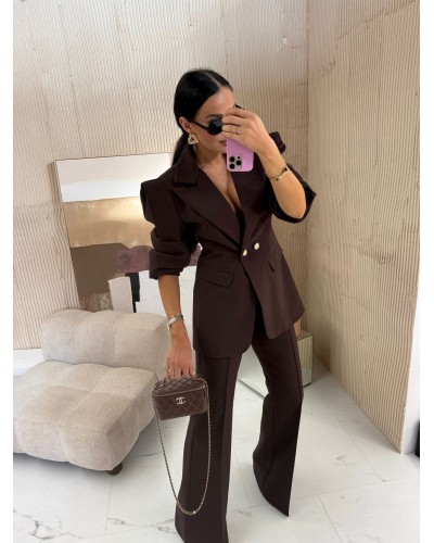 Marynarka wigilia NOWA LA MILLA czekoladowa