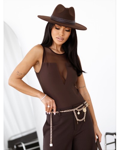 Body z siateczkowym dekoltem By o la la...! chocomuss