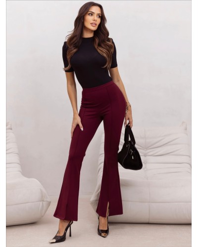 Materiałowe dzwony z przeszyciem By o la la...! merlot