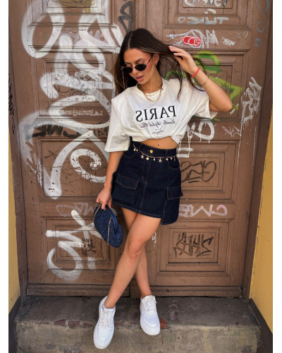 Spódnica jeansowa La Milla ciemny jeans