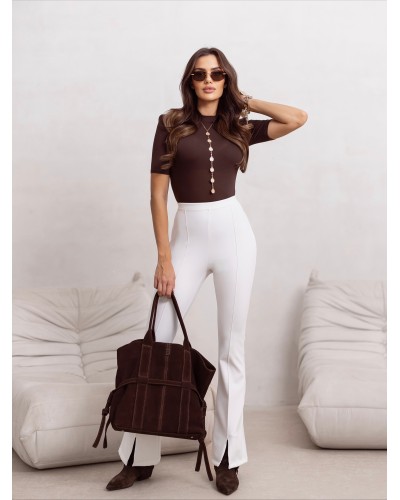 Materiałowe dzwony z przeszyciem By o la la...! śmietanowe