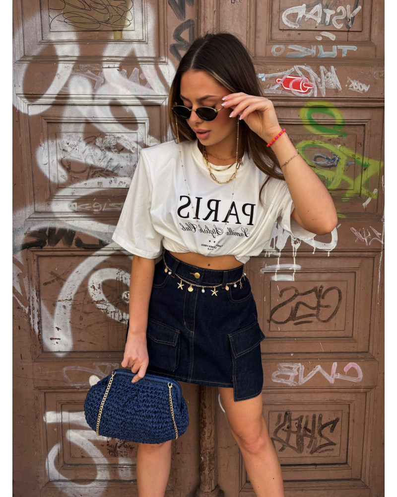 Spódnica jeansowa La Milla ciemny jeans