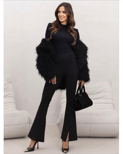 Materiałowe dzwony z przeszyciem By o la la...! czarne