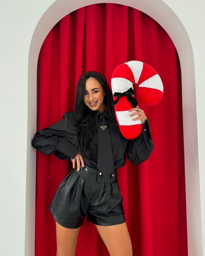 Koszula z krawatem La Milla czarna