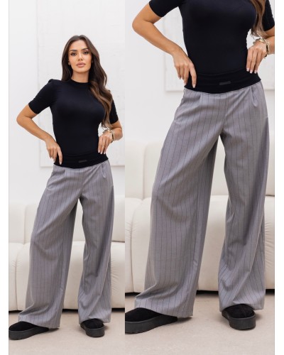 Szwedy materiałowe w paski By o la la...! szare