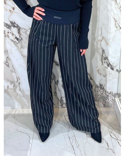 Szwedy materiałowe w paski By o la la...! czarne