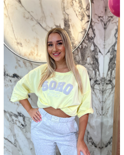 T-shirt SOHO By o la la...! sunshine z szarym melanżem