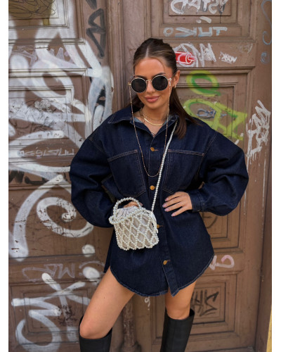 Koszula jeansowa La Milla ciemny jeans