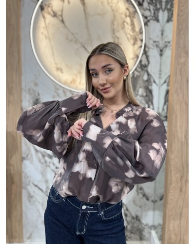 Koszula dekatyzowana By o la la...! czekoladowa