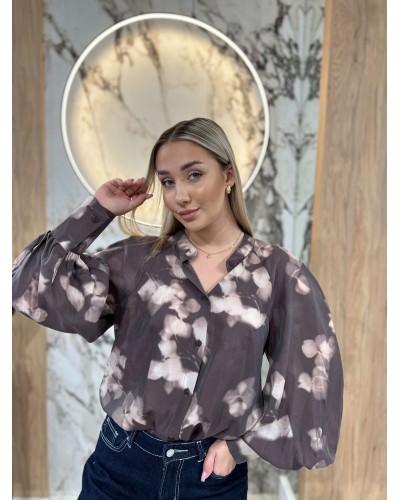 Koszula dekatyzowana By o la la...! czekoladowa