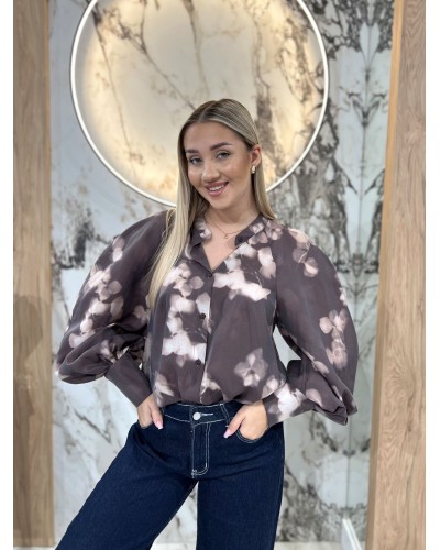 Koszula dekatyzowana By o la la...! czekoladowa