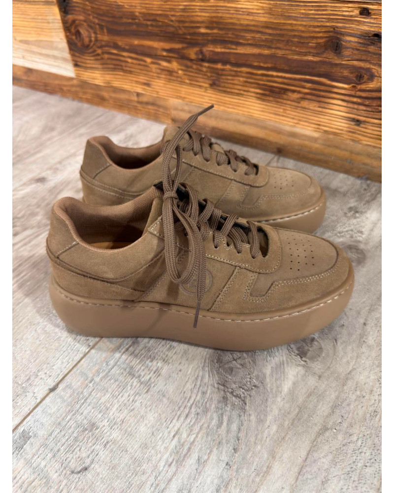 Sneakersy na platformie By o la la...! korzenne