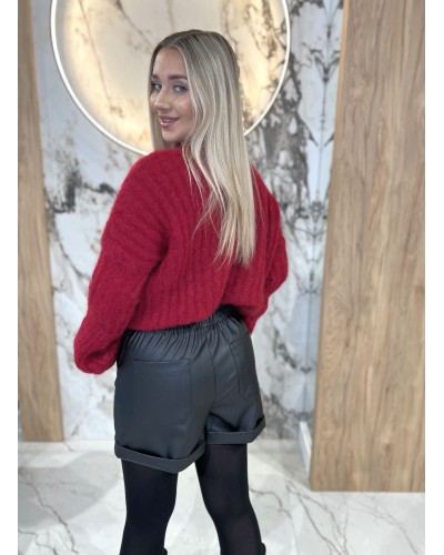 Spodenki z ekoskóry By o la la...! czarne